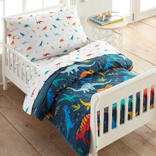 Wildkin Jurassic Dinosaurs Cotton 4 Piece Toddler Bedding Set & Reviews
